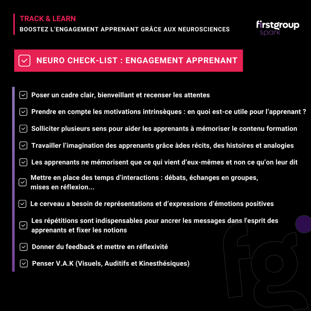 Neuro checklist : engagement apprenant
